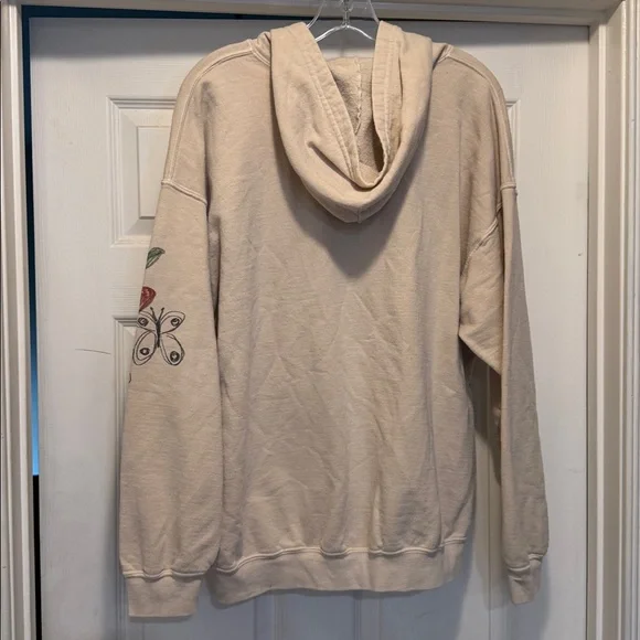 Urban outfitters Beige Zip-Up Hoodie with Rainbow Graphic - Picture 3 of 3